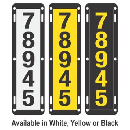 HDPE Plastic Holder w/Vertical Decal 2 1/4" x 9 1/2"